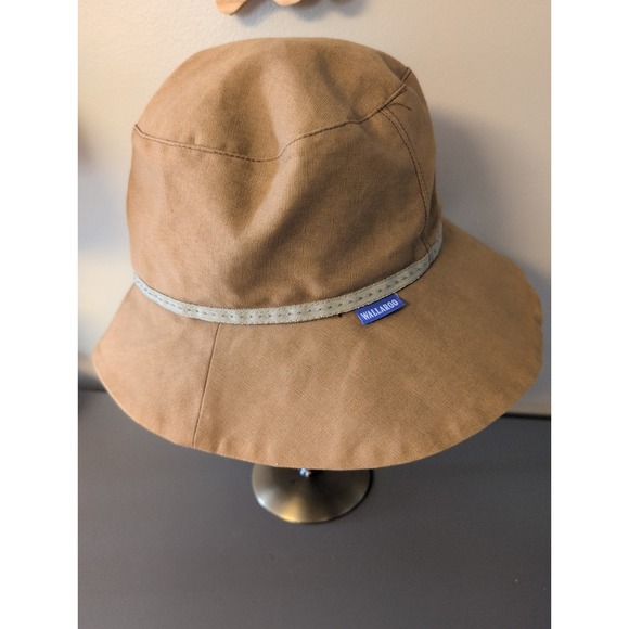 Wallaroo Accessories - Wallaroo Sonoma Cotton Sun Bucket Hat Lining Tan Hidden Chin Strap Beach Nature